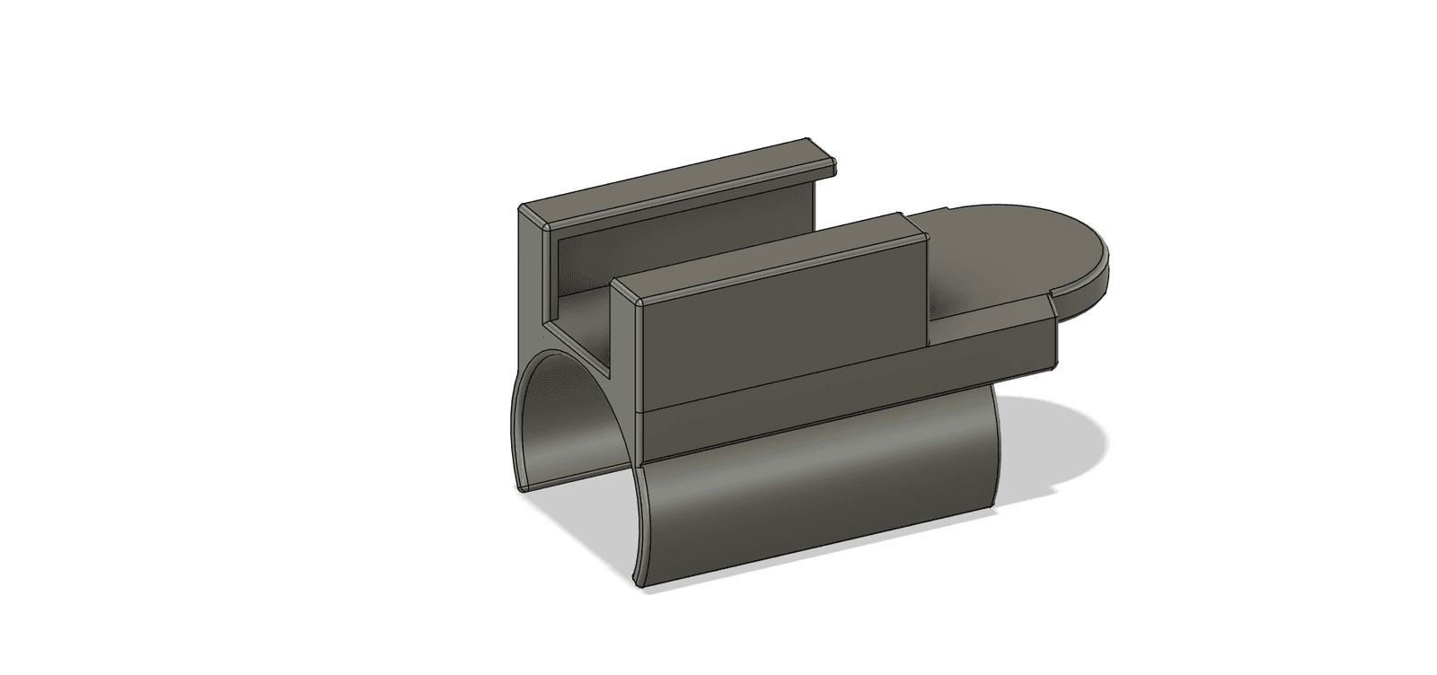 The Button Clip GTAW — engineered TIG torch button switch retention clip — shown mounted on a TIG torch handle with a remote HF start button held in place.